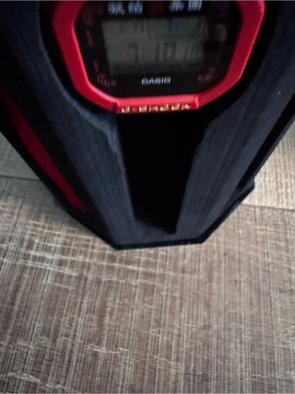 Casio Black and Red Men’s Watch Strap Display